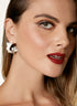 Matte Silver Kini Hoop Earrings
